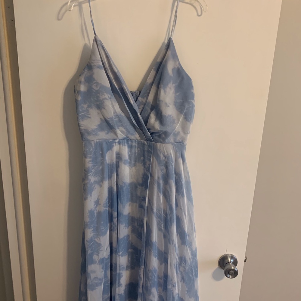 Being With You Light Blue Tie-Dye Maxi Dress - Picture 2 of 6